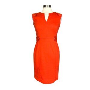 Jade Melody Tam Womens Sleeveless Knit Sheath Dress Coral Orange size XS